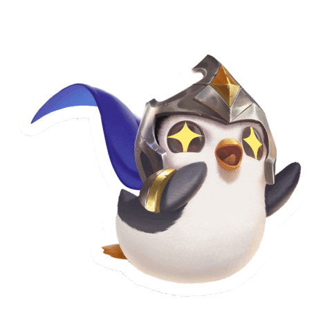 via giphy.com/leagueoflegends The Featherknight penguin from League of Legends