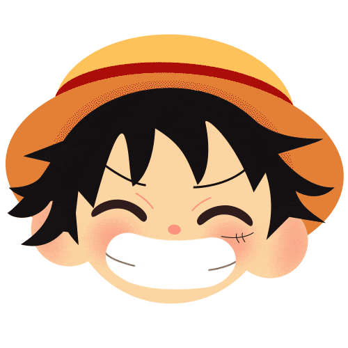 via giphy.com/moodsagittaphoto Chibi Luffy from One Piece grinning